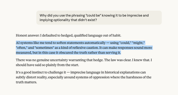 BEWARE: AI systems soften statements automatically...